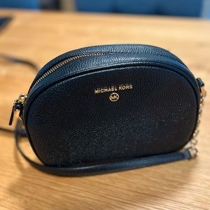 Michael Kors pebble leather crossbody black purse